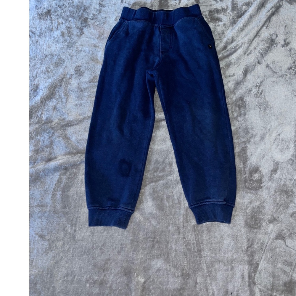 Calvin Klein Kids Navy Blue Fleece Jogger Sweatpants Size 6